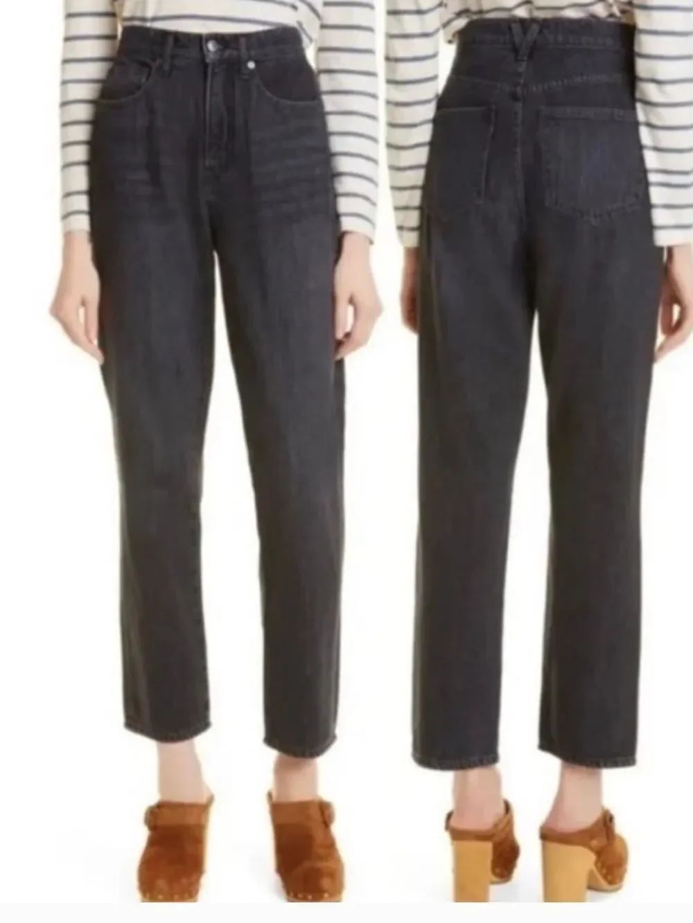 Veronica Beard Blake Classic Straight High Rise Washed Black 29